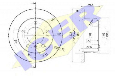 ICER 78bd01831 -  Тормозной диск