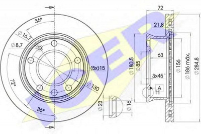 ICER 78bd01871 -  Тормозной диск
