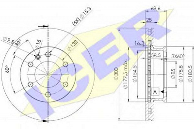 ICER 78bd01902 -  Тормозной диск