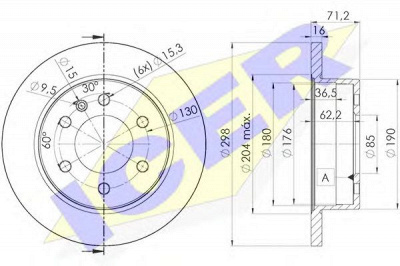 ICER 78bd01912 -  Тормозной диск