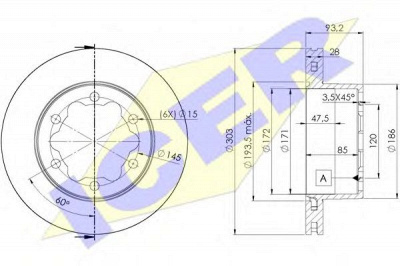 ICER 78bd01921 -  Тормозной диск