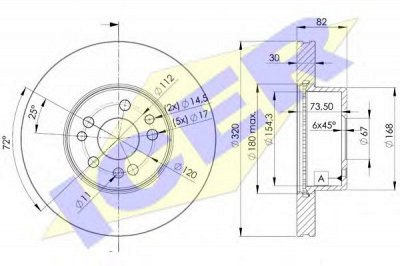 ICER 78bd02122 -  Тормозной диск