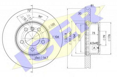 ICER 78bd02652 -  Тормозной диск