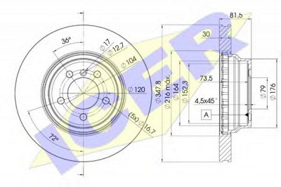 ICER 78bd02672 -  Тормозной диск