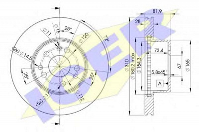 ICER 78bd03121 -  Тормозной диск