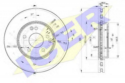 ICER 78bd04112 -  Тормозной диск