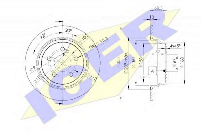 ICER 78bd04132 -  Тормозной диск