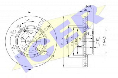 ICER 78bd04142 -  Тормозной диск
