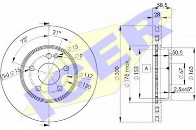 ICER 78bd04152 -  Тормозной диск