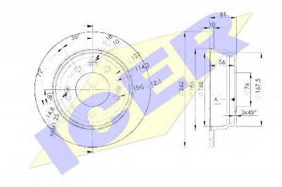 ICER 78bd05812 -  Тормозной диск