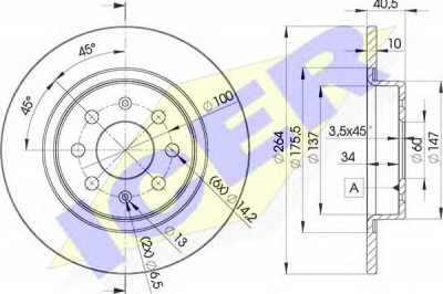 ICER 78bd05922 -  Тормозной диск