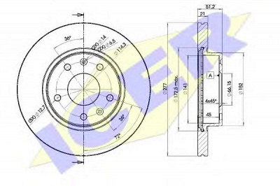 ICER 78bd10102 -  Тормозной диск