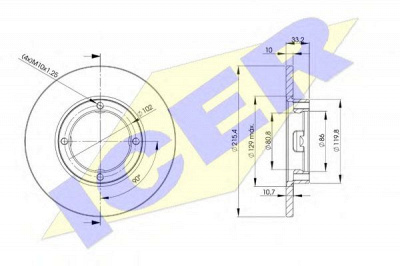 ICER 78bd11602 -  Тормозной диск