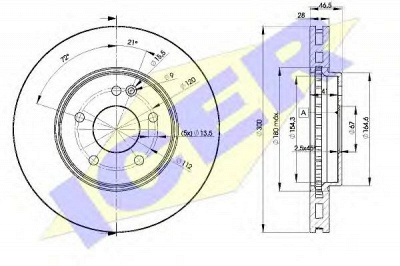 ICER 78bd12122 -  Тормозной диск