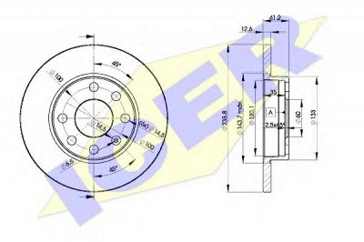ICER 78bd12402 -  Тормозной диск