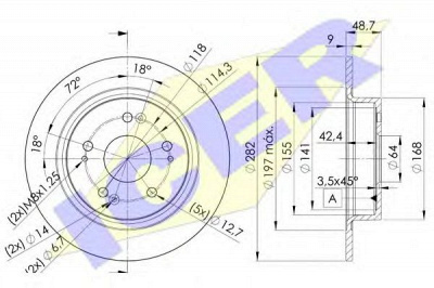ICER 78bd12582 -  Тормозной диск