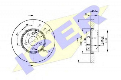 ICER 78bd15302 -  Тормозной диск