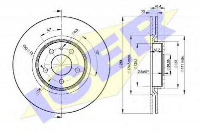 ICER 78bd15482 -  Тормозной диск