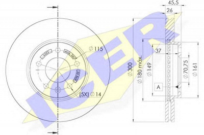 ICER 78bd15572 -  Тормозной диск