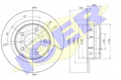 ICER 78bd17252 -  Тормозной диск