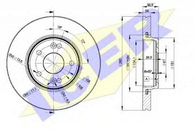 ICER 78bd22342 -  Тормозной диск