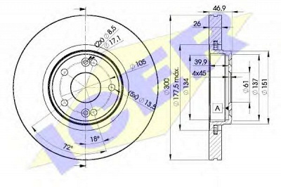 ICER 78bd22352 -  Тормозной диск