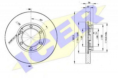 ICER 78bd23762 -  Тормозной диск