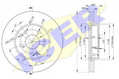 ICER 78bd24122 -  Тормозной диск