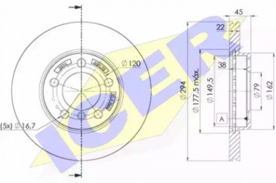 ICER 78bd28982 -  Тормозной диск