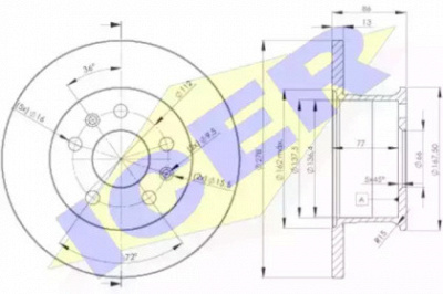 ICER 78bd30111 -  Тормозной диск