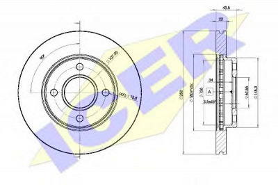 ICER 78bd32702 -  Тормозной диск