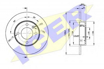 ICER 78bd33252 -  Тормозной диск