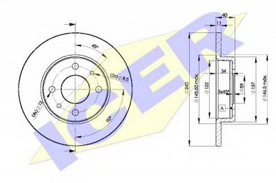 ICER 78bd34652 -  Тормозной диск