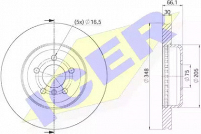 ICER 78bd35542 -  Тормозной диск