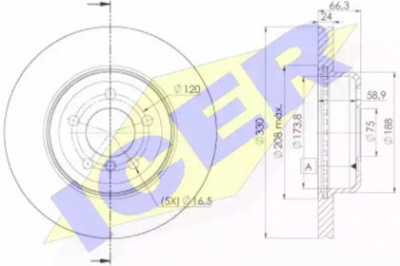 ICER 78bd35552 -  Тормозной диск