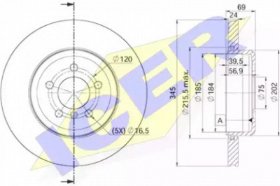 ICER 78bd35622 -  Тормозной диск