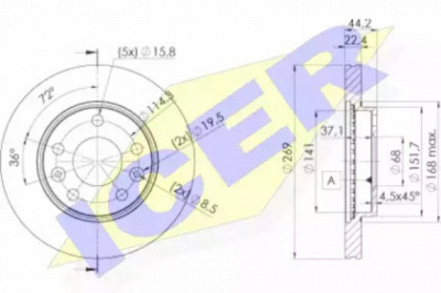 ICER 78bd40092 -  Тормозной диск