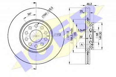 ICER 78bd40652 -  Тормозной диск