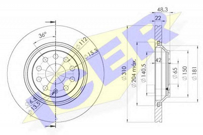 ICER 78bd40822 -  Тормозной диск