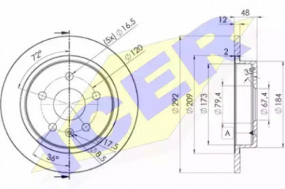 ICER 78bd41172 -  Тормозной диск