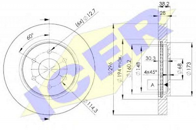 ICER 78bd42002 -  Тормозной диск
