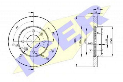 ICER 78bd42872 -  Тормозной диск