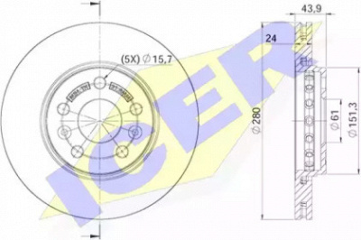 ICER 78bd42942 -  Тормозной диск