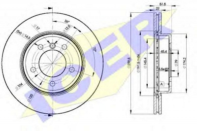 ICER 78bd45392 -  Тормозной диск
