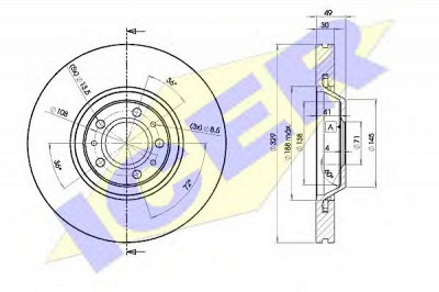 ICER 78bd46082 -  Тормозной диск