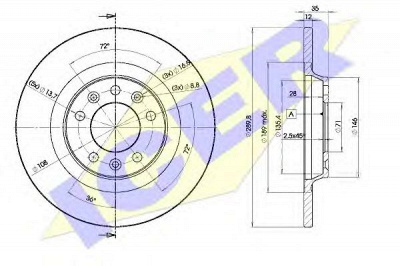 ICER 78bd46092 -  Тормозной диск