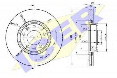 ICER 78bd46602 -  Тормозной диск