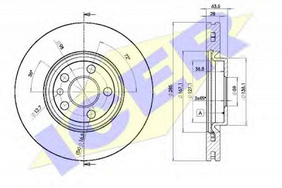 ICER 78bd46782 -  Тормозной диск