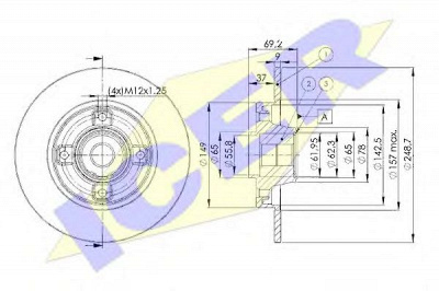 ICER 78bd47451 -  Тормозной диск