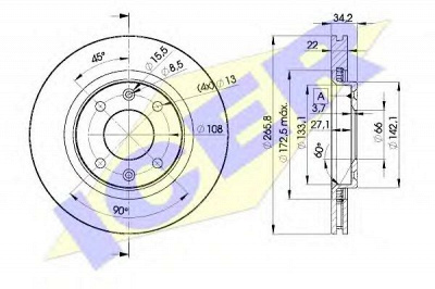 ICER 78bd47502 -  Тормозной диск